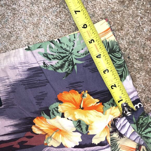 Vtg Ali’i Aloha 80s 90s Tropical Swim Shorts Men’s Drawstring Board Short Trunks - Picture 6 of 6